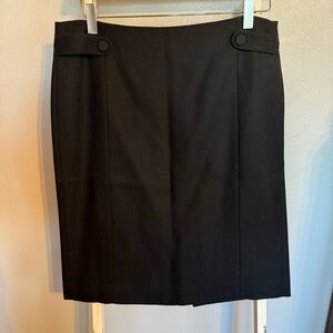 J. Crew Black Wool Pencil Skirt Women Size 8